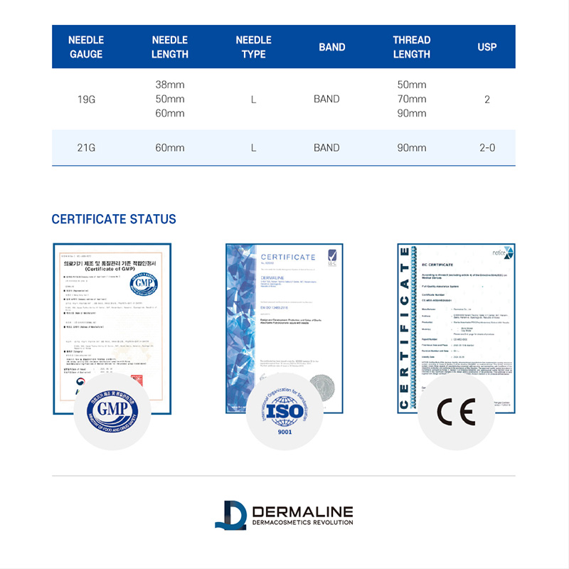 Chứng nhận đảm bảo chất lượng của chỉ Nose - Dermaline Hàn Quốc